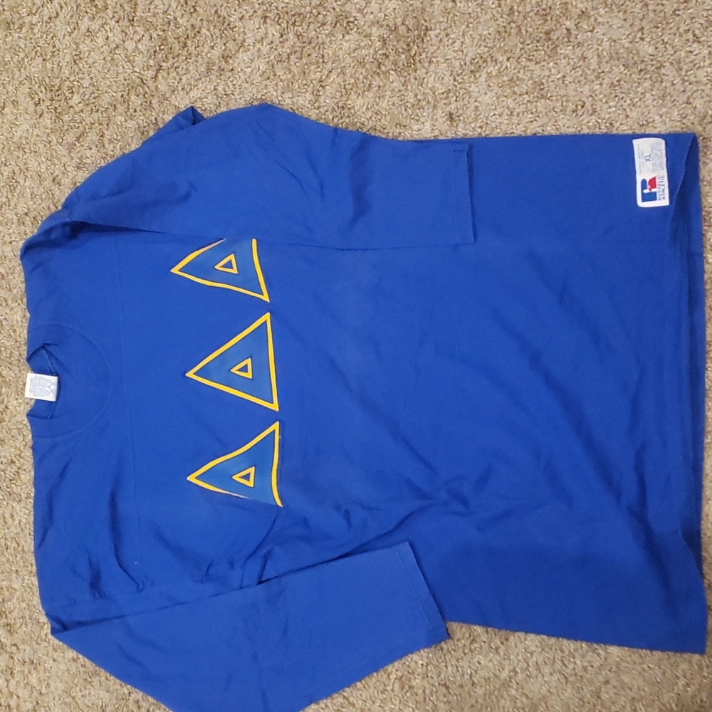 3 quarter sleeved Tri Delta jersey with sewn letters